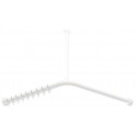 Tringle à rideau blanc mat profond 987x987mm. 20 Anneau