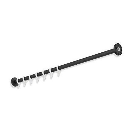 Tringle à rideau 1000mm. inox noir mat profond