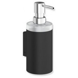 Distributeur de savon SYSTEM 900 support noir mat profond - Verre en crystal