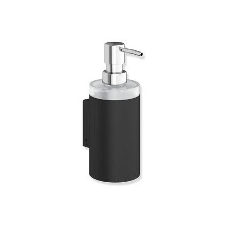 Distributeur de savon SYSTEM 900 support noir mat profond - Verre en crystal
