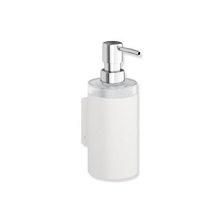 Distributeur de savon SYSTEM 900 support Halt. blanc mat profond Spender Verre en crystal