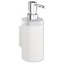 Distributeur de savon SYSTEM 900 support Halt. blanc mat profond Spender Verre en crystal