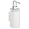 Distributeur de savon SYSTEM 900 support Halt. blanc mat profond Spender Verre en crystal