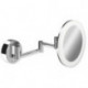 Miroir cosmétique LED. rond verchr.. 5-fois Élargissement Dual Light