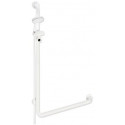 Poignée coudée avec support de douche avec flexible de douche à main longueur 1100 mm blanc pur HEWI