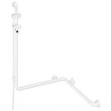 Main courante pour douche et baignoire avec barre de douche, longueur de tuyau 1600 mm, blanc pur HEWI