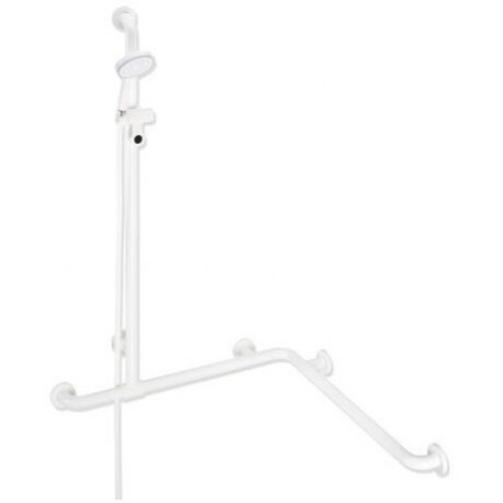 Main courante reglable, longueur de tuyau 1100 mm, blanc pur HEWI