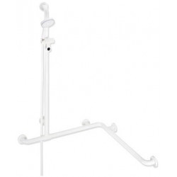 Main courante reglable, longueur de tuyau 1100 mm, blanc pur HEWI