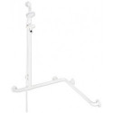 Main courante reglable, longueur de tuyau 1100 mm, blanc pur HEWI