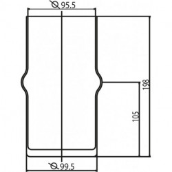 Verre de remplacement pour kit brosse WC verre opale IDEAL STANDARD