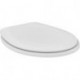 Abattant WC CONTOUR 21 avec couvercle, avec charnière à barre en Ede blanc IDEAL STANDARD