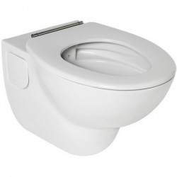 Anneau de siège WC CONTOUR 21 avec charnière à barre en acier inoxydable, blanc IDEAL STANDARD