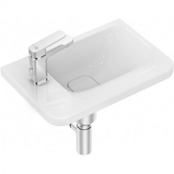 Lave-mains TONIC II 460 x 310 mm, tablette à gauche, avec IdealFlo blanc IDEAL STANDARD