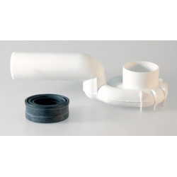 Raccord d'aspiration IDS pour urinoir. Vidange vertical blanc