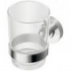 Mug à dents IOM en verre clair chromé IDEAL STANDARD