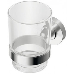 Mug à dents IOM en verre clair chromé IDEAL STANDARD