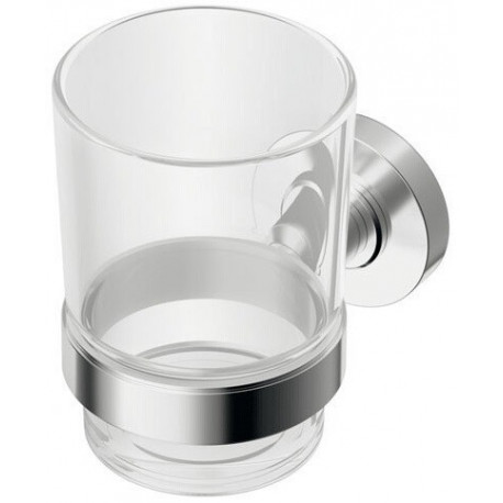 Mug à dents IOM en verre clair chromé IDEAL STANDARD