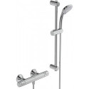 Thermostatique de douche CERATHERM 25 projection 80 mm chrome avec set de douche, barre de douche 600 mm IDEAL STANDARD