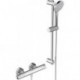 Thermostatique de douche CERATHERM 50 projection 78 mm chrome avec set de douche, barre de douche 600 mm IDEAL STANDARD
