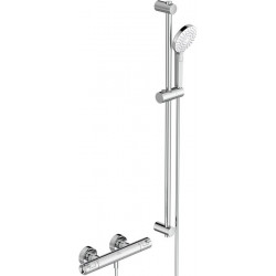 Thermostatique de douche CERATHERM 50 projection 78 mm chrome avec set de douche, barre de douche 900 mm IDEAL STANDARD