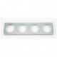 Cadre d'entretoise IDS ARCHIMODULE pour rosace 4 trou (83x332mm) chromé