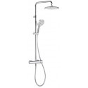 Freshline dual shower system thermostatique de douche tête de 250 mm douchette à main 3 jets