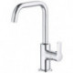 Pure&easy mitigeur de lavabo bec orientable latéralement avec garniture de vidage métallique