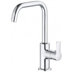 Pure&easy mitigeur de lavabo bec orientable latéralement avec garniture de vidage métallique