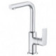 Pure&style mitigeur de lavabo bec orientable latéralement sans vidage 