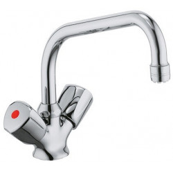 Mitigeur d'évier STANDARD DN 15, pour manette de ballon sans pression Terralux, métal chromé KLUDI