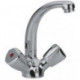 Mitigeur lavabo STANDARD DN 15 Terralux manette plastique, escamotable K chrome KLUDI