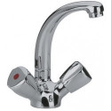 Mitigeur lavabo STANDARD DN 15 Terralux manette plastique, escamotable K chrome KLUDI