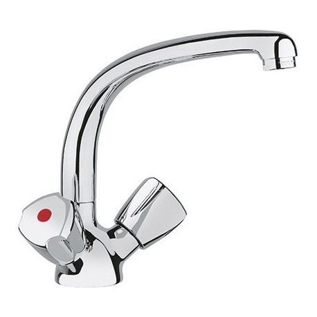 Mitigeur d'évier monotrou STANDARD DN 15 Terralux manette, plastique chromé KLUDI
