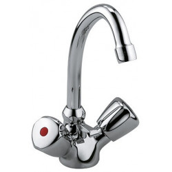 Mitigeur lavabo STANDARD DN 15 Terralux poignée plastique, bonde KLUDI chromée