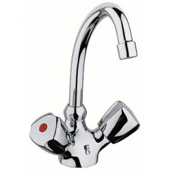 Mitigeur lavabo STANDARD DN 15 Terralux manette plastique, escamotable K chrome KLUDI