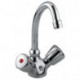 Mitigeur lavabo STANDARD DN 15 Terralux poignée plastique, support chaîne chromé KLUDI