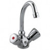 Mitigeur lavabo STANDARD DN 15 Terralux poignée plastique, support chaîne chromé KLUDI