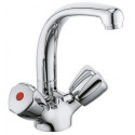Mitigeur lavabo STANDARD DN 15 Terralux poignée plastique, bonde KLUDI chromée