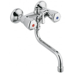 Mitigeur bain et douche STANDARD DN 15, bec orientable Terralux poignée métal chromé KLUDI