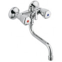 Mitigeur bain et douche STANDARD DN 15, bec orientable Terralux poignée métal chromé KLUDI