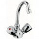 Mitigeur lavabo STANDARD DN 15 Terralux poignée métal, chaîne escamotable chrome KLUDI