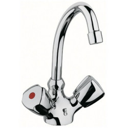Mitigeur lavabo STANDARD DN 15 Terralux poignée métal, chaîne escamotable chrome KLUDI
