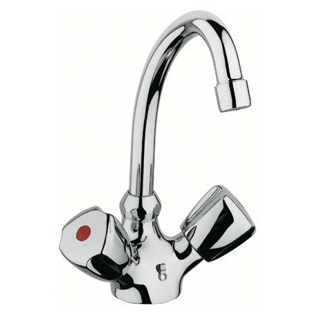 Mitigeur lavabo STANDARD DN 15 Terralux poignée métal, chaîne escamotable chrome KLUDI