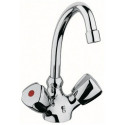 Mitigeur lavabo STANDARD DN 15 Terralux poignée métal, chaîne escamotable chrome KLUDI