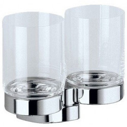 Porte-verre double SOLO en vrac, chromé KEUCO