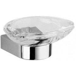 Porte-verre ELEGANCE complet avec verre en cristal véritable, chromé clair KEUCO