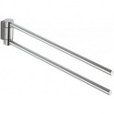 Porte-serviettes PLAN 2 parties, orientable saillie 438 mm, inox KEUCO