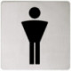 Plaque de porte PLAN symbole homme chromé KEUCO