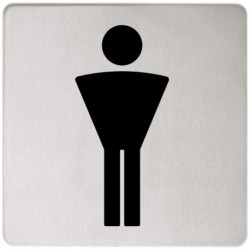 Plaque de porte PLAN symbole homme chromé KEUCO