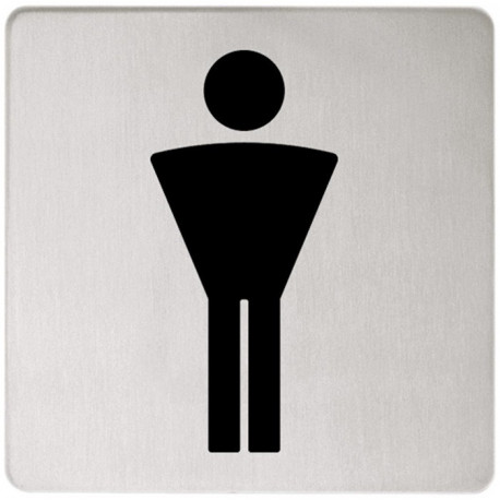 Plaque de porte PLAN symbole homme chromé KEUCO